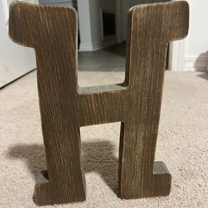 Wooden “H” decor